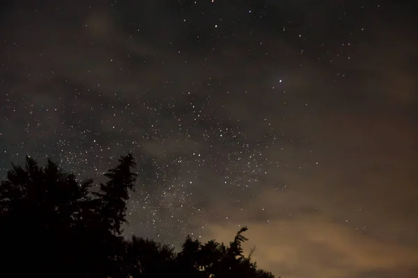 Nachtelijke Hemel Met Sterren Melkweg — Stockfoto