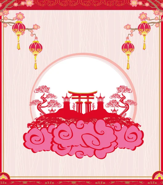 Mittherbstfest Zum Chinesischen Neujahr Karte — Stockfoto