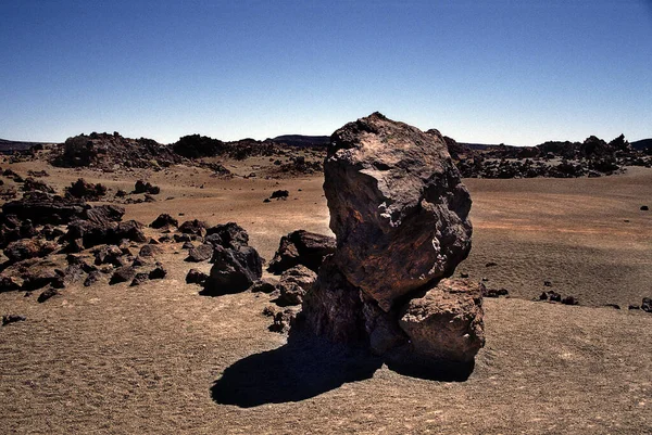 Вулканическая Пустыня Национальном Парке Фаб Лансароте Канарийские Острова Испания — стоковое фото