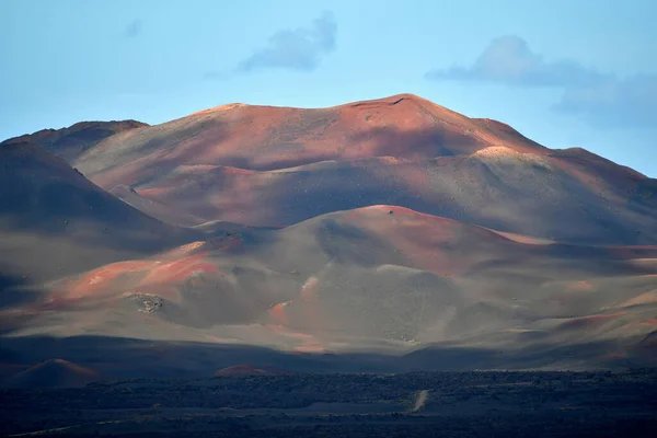 Színes Vulkanikus Táj Timanfaya Nemzeti Parkban Lanzarote Kanári Szigetek Spanyolország — Stock Fotó