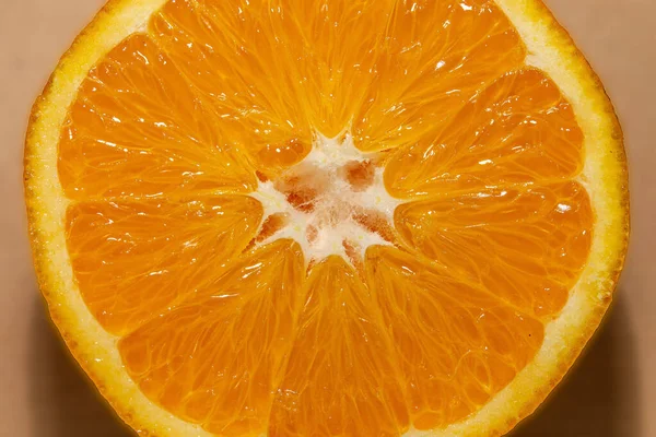 Tranches Orange Sur Fond Blanc — Photo