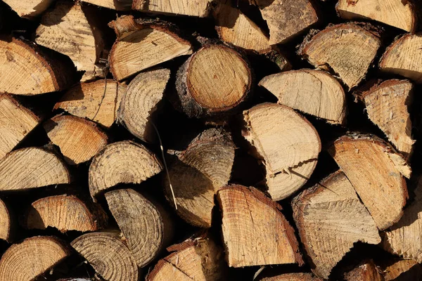 Pile Firewood Winter — Stock Photo, Image