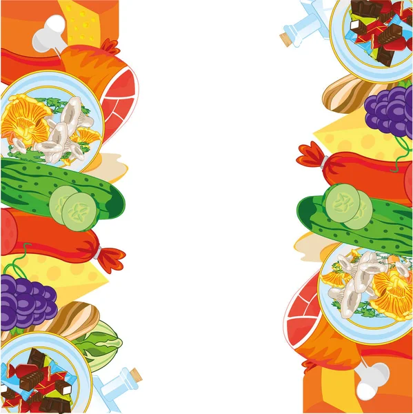 Gezond Voedingsconcept Met Groenten Fruit Vectorillustratie — Stockfoto
