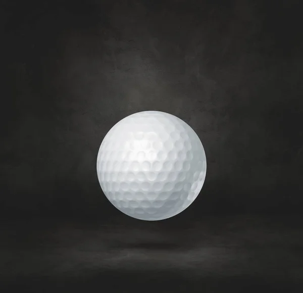 Fehér Golflabda Elszigetelt Fekete Stúdió Háttér Illusztráció — Stock Fotó