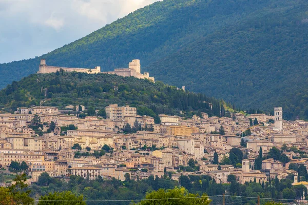 Vista Panorámica Del Casco Antiguo Asís Provincia Perugia Región Umbría —  Fotos de Stock