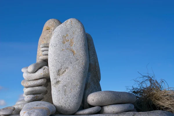Куча Камней Пляже — стоковое фото