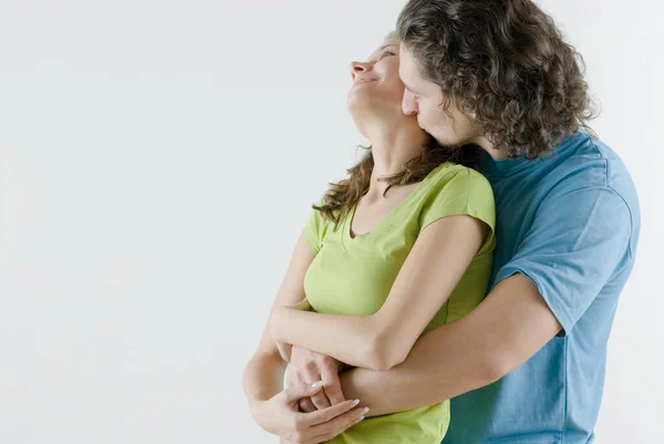 Young Woman Her Husband Looking Each Other — Stock Photo, Image