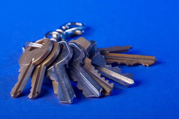 Großaufnahme Der Schlüssel Einem Schlüsselanhänger — Stockfoto