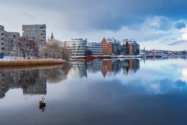 View River Warnow City Rostock Germany — Stock Photo, Image