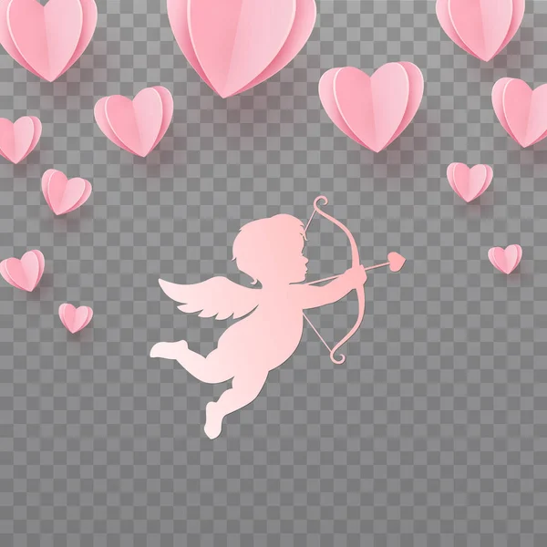 Sanft Rosa Rote Herzen Form Eines Großen Herzens Auf Transparentem — Stockfoto