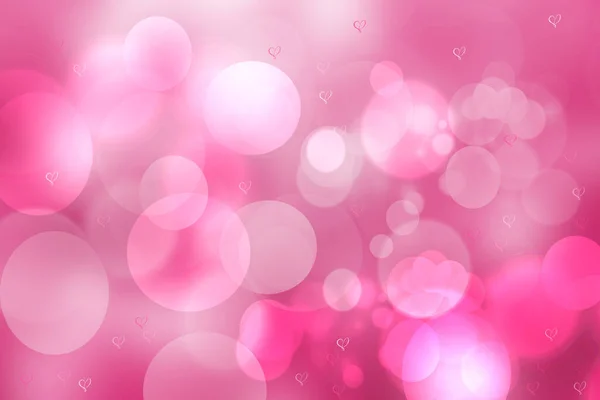 Abstracte Feestelijke Wazig Fel Roze Pastel Achtergrond Met Witte Harten — Stockfoto