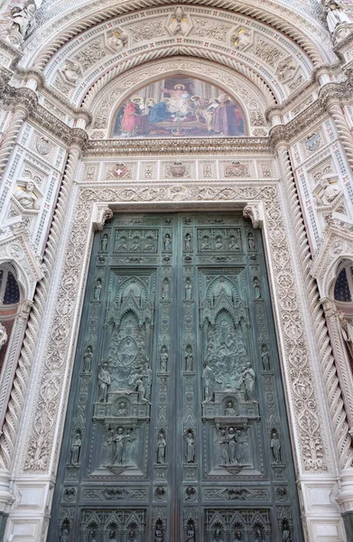 Belle Porte Della Cattedrale Santa Maria Del Fiore Chiesa Principale — Foto Stock