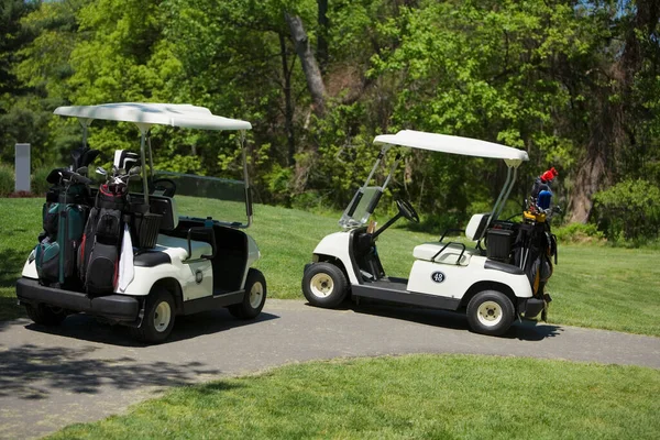 Golf Course Green Lawn Stock Photo