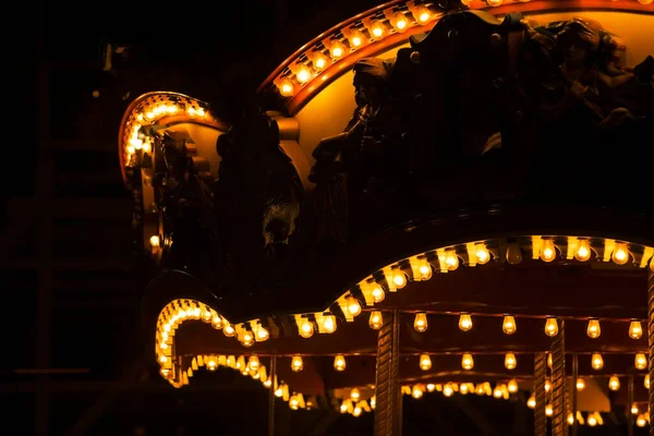 Світло Каруселі Парку Розваг Уночі Сан Дієго Штат Каліфорнія Сша — стокове фото
