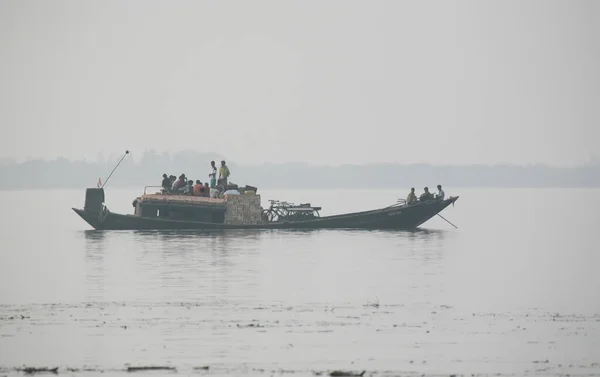 Misty Ochtend Heiligste Rivieren India Ganges Delta Sundarbans West Bengalen — Stockfoto