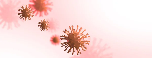 Απεικόνιση Των Κυττάρων Του Ιού Βακτήρια Ασθένειες Ιούς Και Στέμμα — Φωτογραφία Αρχείου