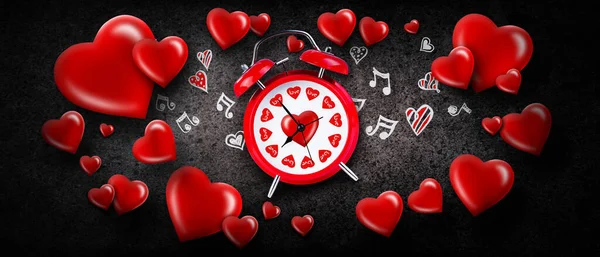 День Святого Валентина Фон Сердцем Сердцем — стоковое фото
