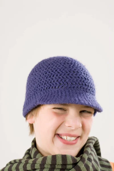 Portrait Boy Hat — Stock Photo, Image