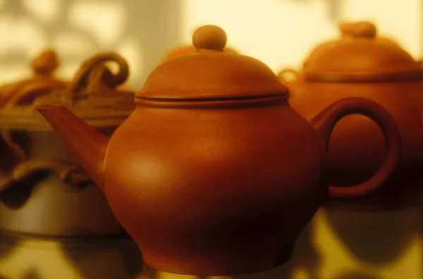 Teezeremonie Teekanne Und Wasserkocher — Stockfoto