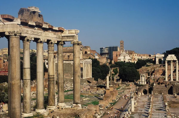 Ruínas Antigo Fórum Romano Roma Itália — Fotografia de Stock
