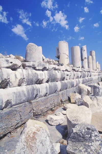 Αρχαία Ερείπια Της Πόλης Της Νεκρής Θάλασσας Στα Βόρεια Του — Φωτογραφία Αρχείου