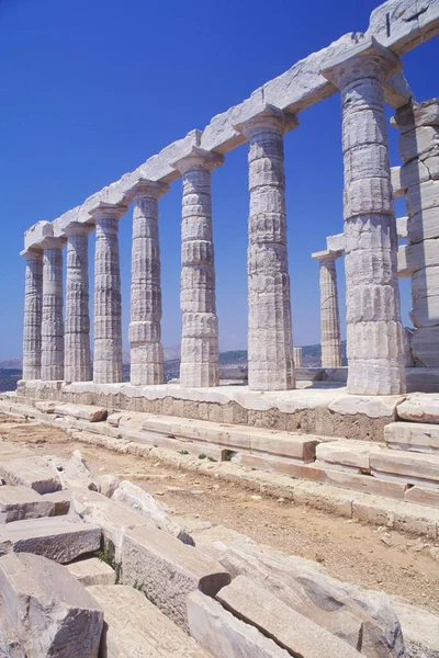 Ruinerna Det Antika Grekiska Templet Staden Jerash Huvudstaden Staten Israel — Stockfoto