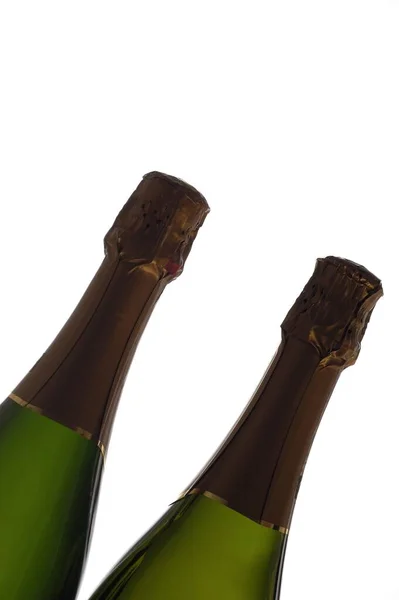 Бутылка Шампанского Бокалом Вина — стоковое фото