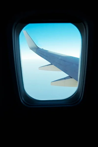 Airplane Wing Sky — Stock Photo, Image