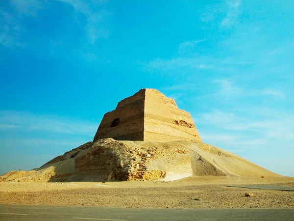 Les Pyramides Giza Dans Désert — Photo