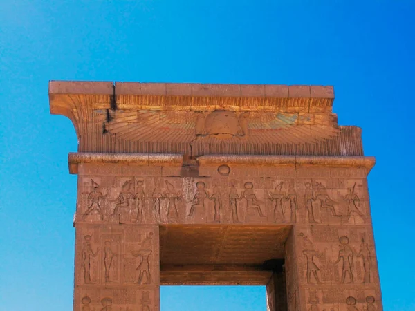 Vista Sección Alta Una Puerta Templos Karnak Luxor Egipto —  Fotos de Stock