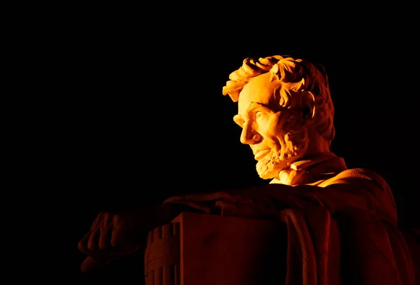 Primo Piano Una Statua Abraham Lincoln Lincoln Memorial Washington Usa — Foto Stock