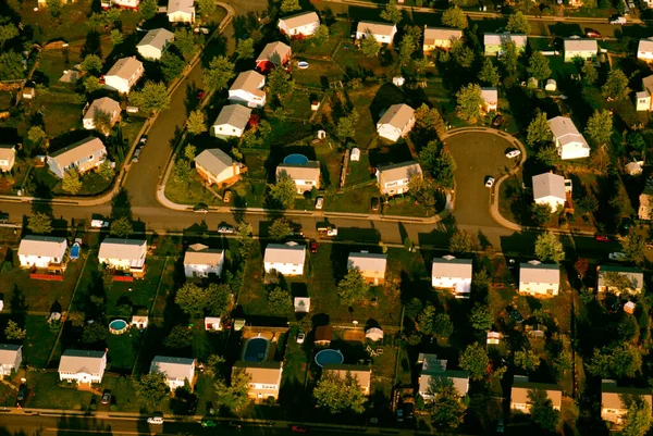 北バージニアのデール市コミュニティの空中ビュー — ストック写真