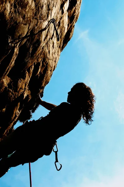 Kayaya Tırmanma Tırmanıcı — Stok fotoğraf