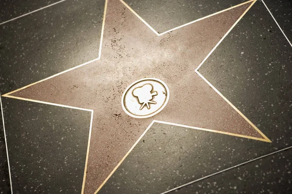 Närbild Stjärna Hollywood Walk Fame Los Angeles Kalifornien Usa — Stockfoto