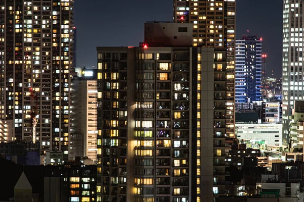 东京夜景从邦考市民中心观景台观看 射击地点 东京大都市地区 — 图库照片