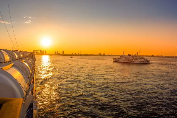 Belo Pôr Sol Sobre Mar — Fotografia de Stock