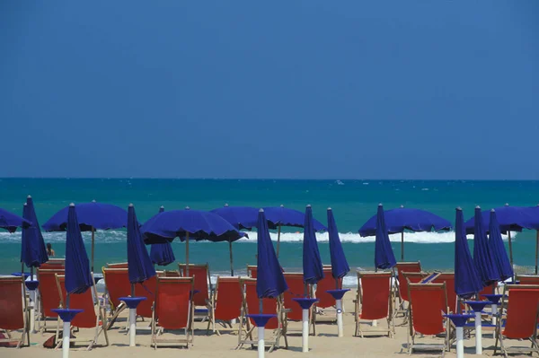 Cadeiras Praia Costa Mar — Fotografia de Stock