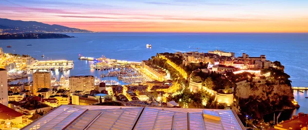 Мбаппе Карло Город Монако Красочный Вечерний Панорамный Вид Принцесса Монако — стоковое фото