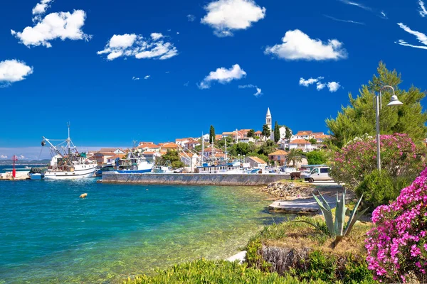 Kepulauan Zadar Desa Kali Pulau Ugljan Pemandangan Tepi Laut Pirus — Stok Foto