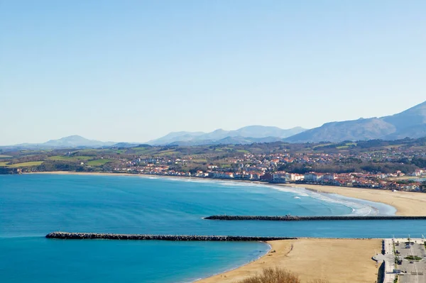 Wysoki Kąt Widzenia Molo Wybrzeżu Hiszpania — Zdjęcie stockowe