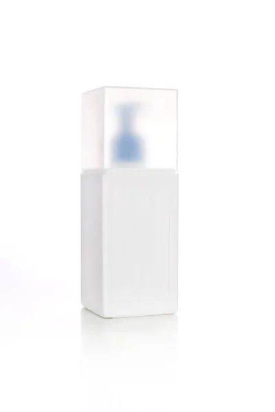 Weiße Flasche Isoliert Auf Weißem Hintergrund Flasche Für Flüssigkeiten Shampoo — Stockfoto