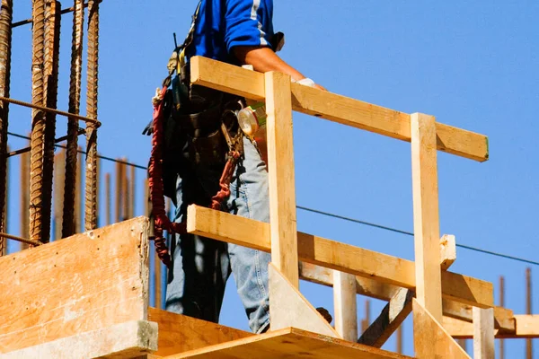 Ansicht Eines Arbeiters Auf Einer Baustelle Miami Florida Usa — Stockfoto