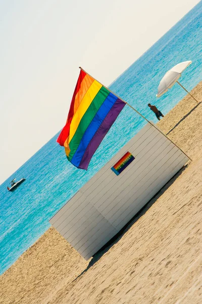 Banderas Colores Playa — Foto de Stock