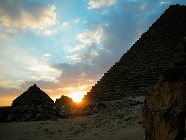 Die Ruinen Der Antiken Stadt Der Heiligen Größten Pyramide Des — Stockfoto