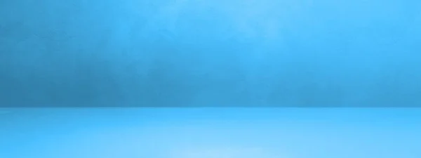 Bandiera Interna Cemento Blu Scena Modello Vuoto — Foto Stock
