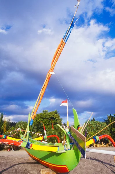 Barcos Pesca Coloridos Parque — Fotografia de Stock