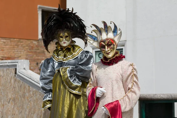 Венеція Італія Лютого 2017 Року Карнавальний Парад Місті Сан Марко — стокове фото