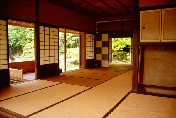 Interiores Quarto Katsura Rikyu Imperial Villa Kyoto Japão — Fotografia de Stock