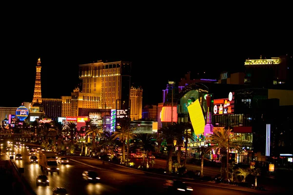 Budynki Oświetlone Nocy Las Vegas Nevada Usa — Zdjęcie stockowe