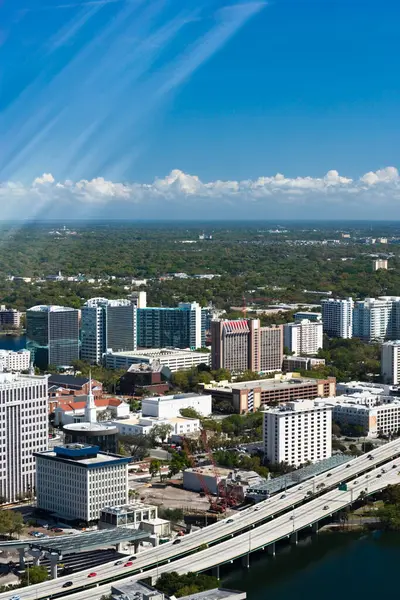 Flygfoto Över Staden Miami Florida — Stockfoto